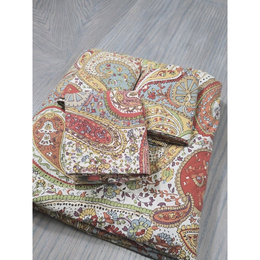 Pottery Barn Harper Paisley Full Queen Duvet Cover and Pillow Cover/Shams